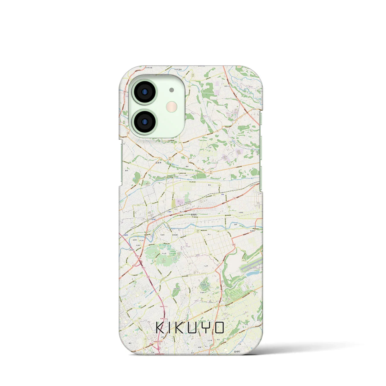 【菊陽(熊本県)】地図柄iPhoneケース(バックカバータイプ)