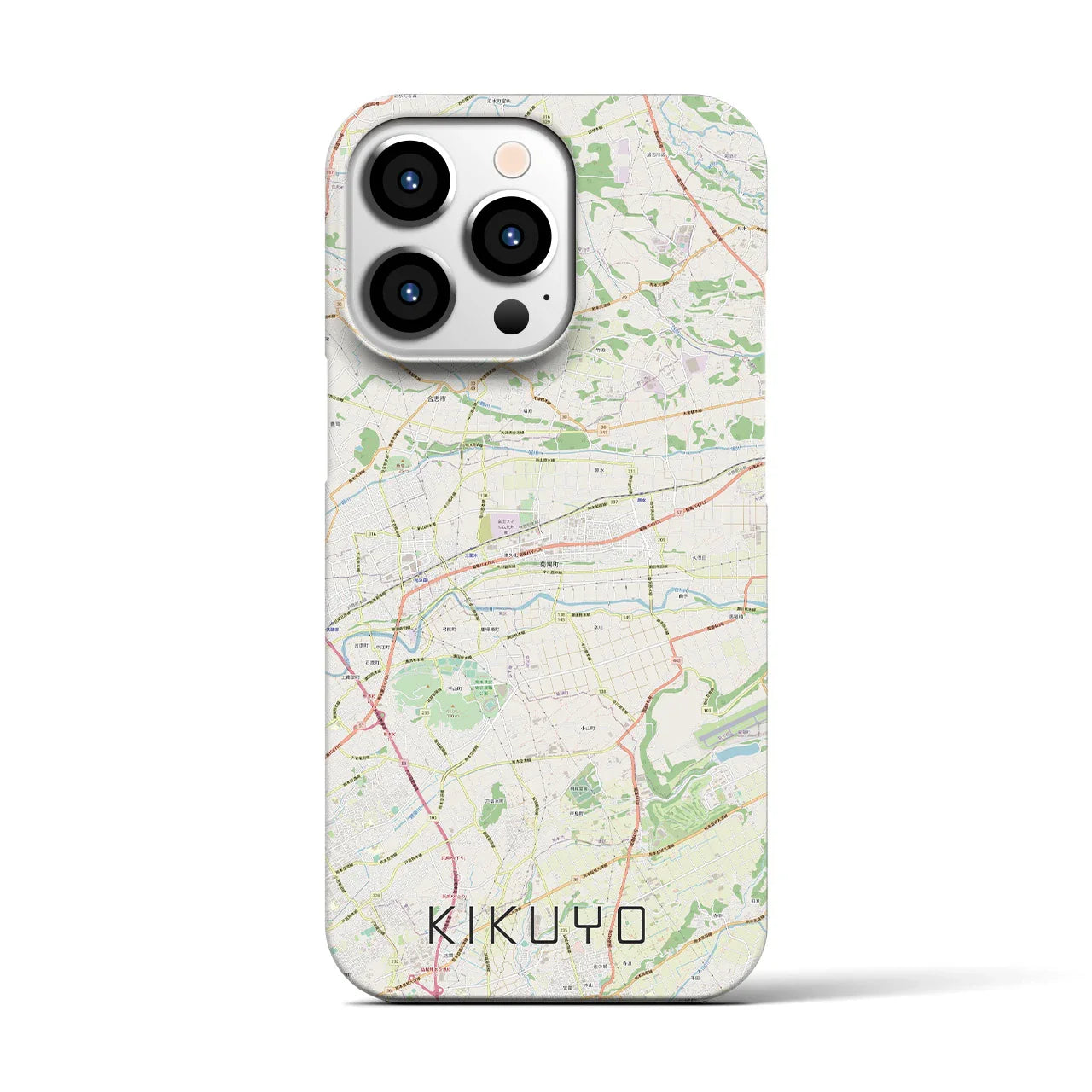 【菊陽(熊本県)】地図柄iPhoneケース(バックカバータイプ)