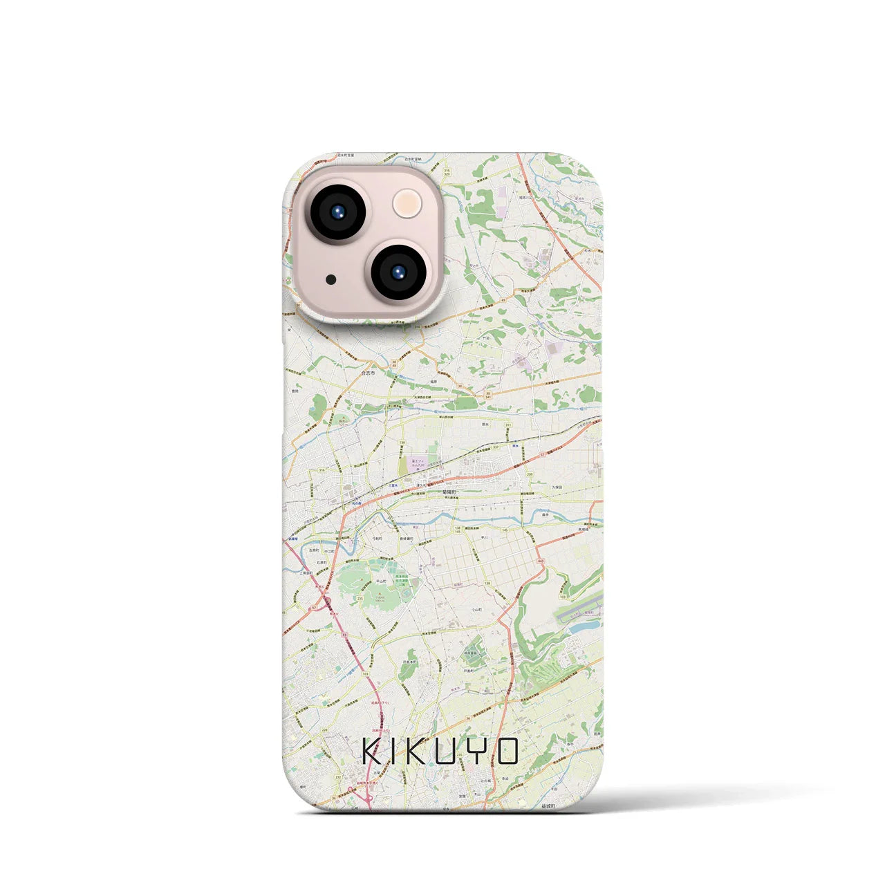 【菊陽(熊本県)】地図柄iPhoneケース(バックカバータイプ)