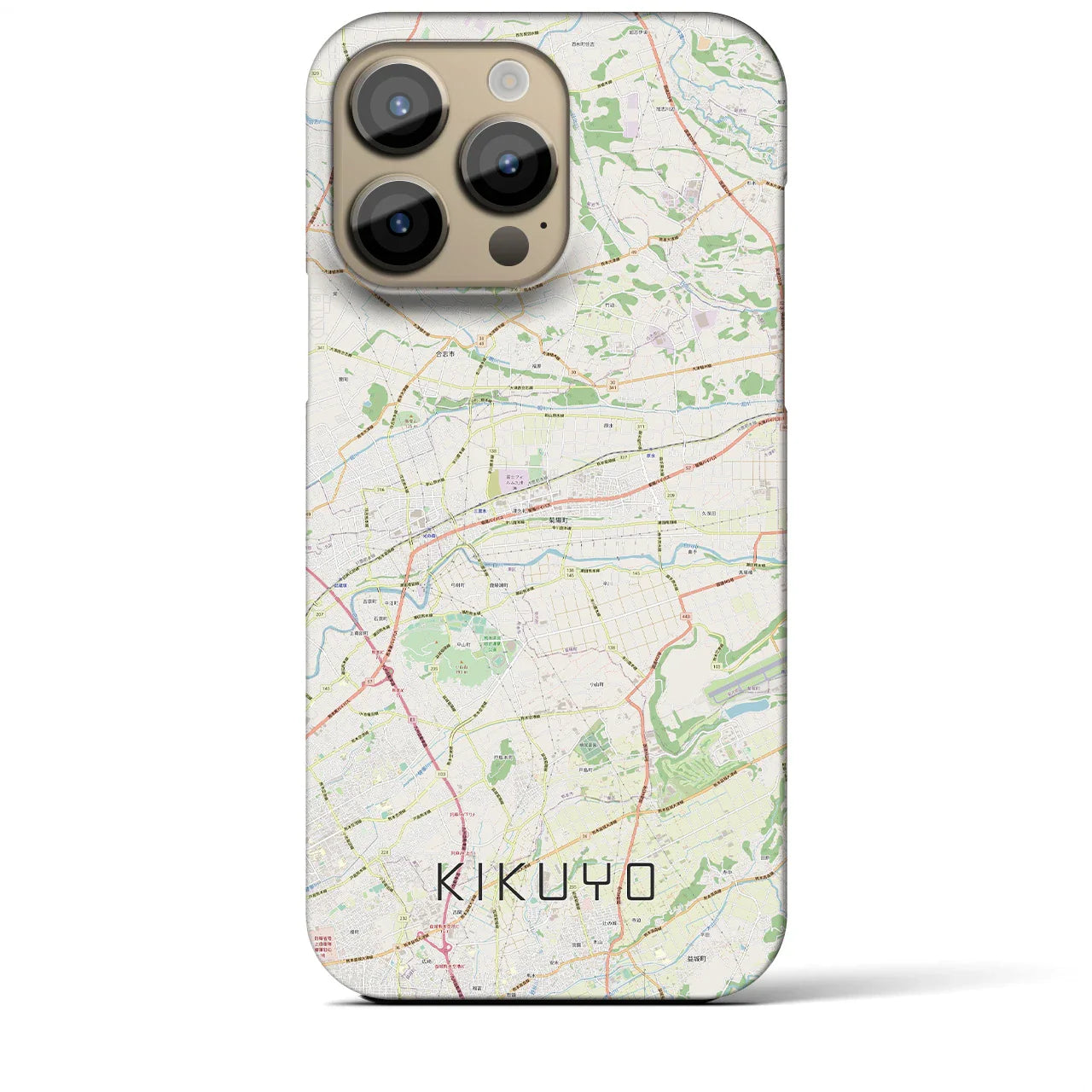 【菊陽(熊本県)】地図柄iPhoneケース(バックカバータイプ)