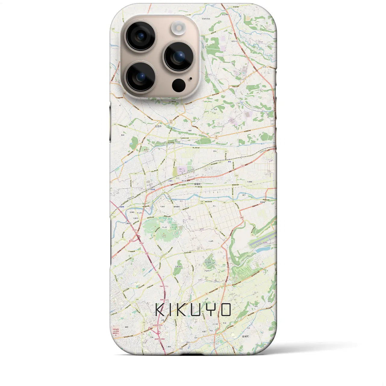 【菊陽(熊本県)】地図柄iPhoneケース(バックカバータイプ)