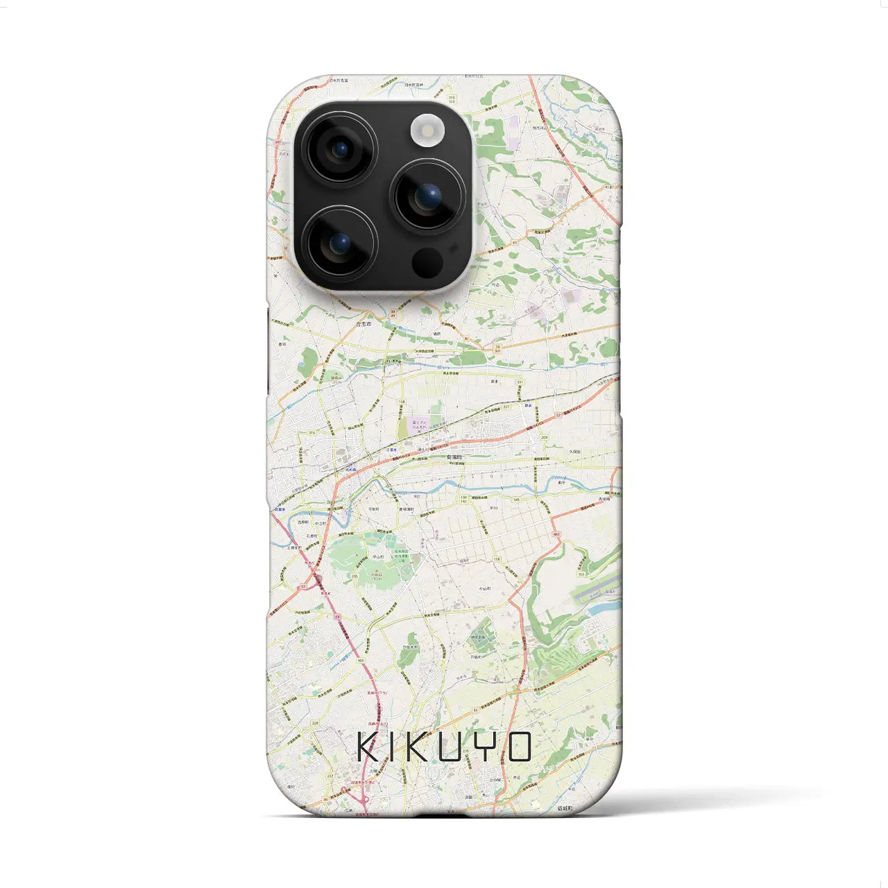 【菊陽(熊本県)】地図柄iPhoneケース(バックカバータイプ)