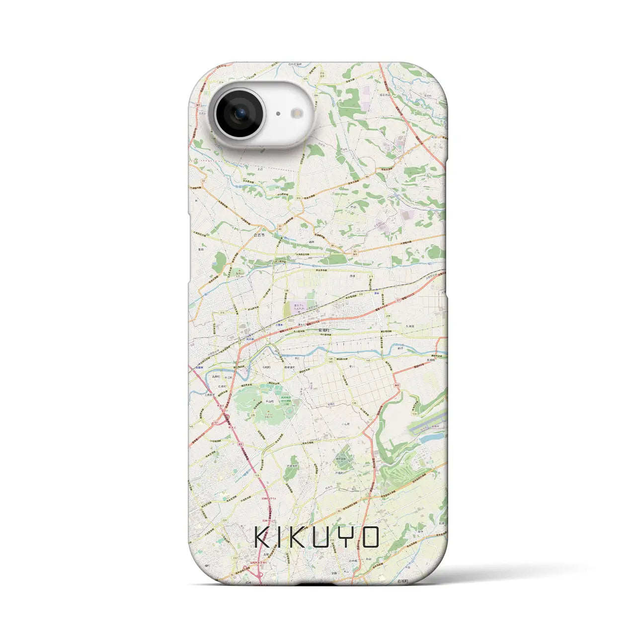 【菊陽(熊本県)】地図柄iPhoneケース(バックカバータイプ)