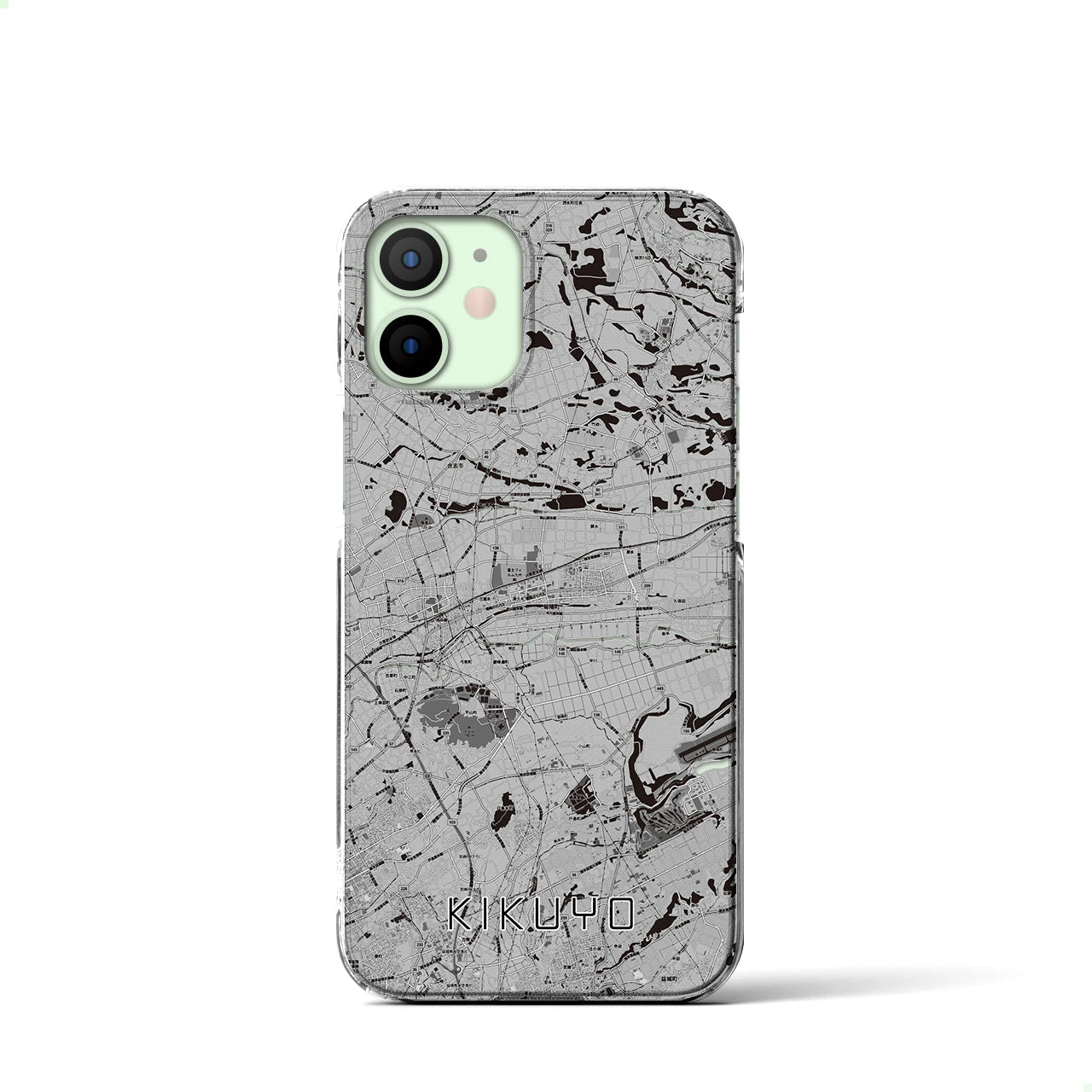 【菊陽(熊本県)】地図柄iPhoneケース(クリアタイプ)