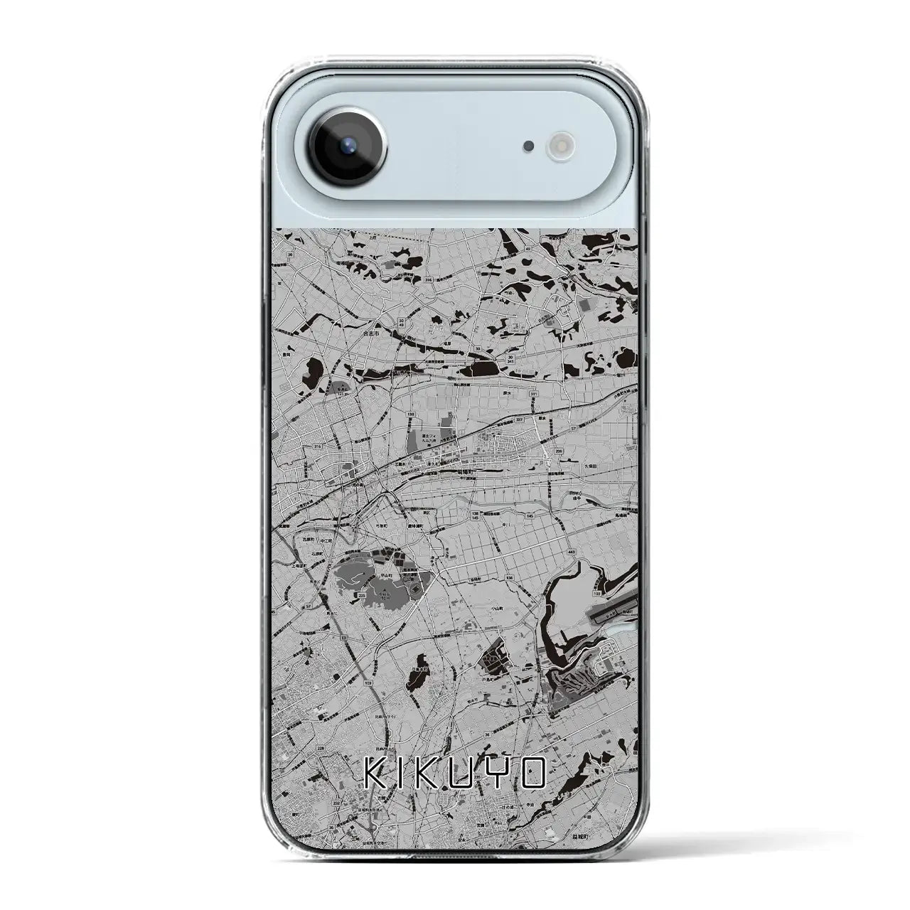 【菊陽(熊本県)】地図柄iPhoneケース(クリアタイプ)