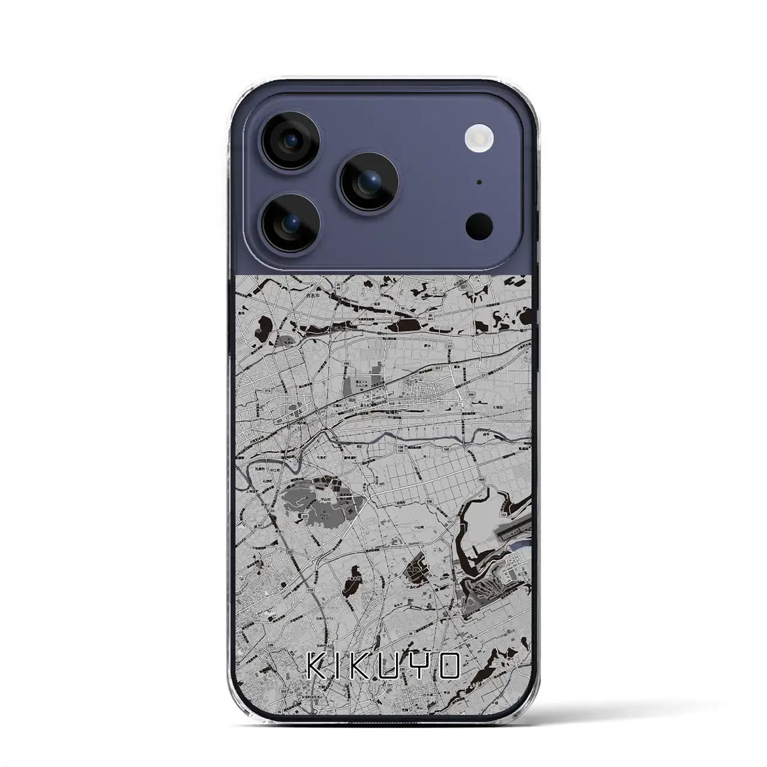 【菊陽(熊本県)】地図柄iPhoneケース(クリアタイプ)