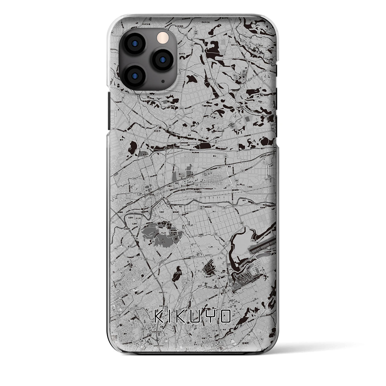 【菊陽(熊本県)】地図柄iPhoneケース(クリアタイプ)