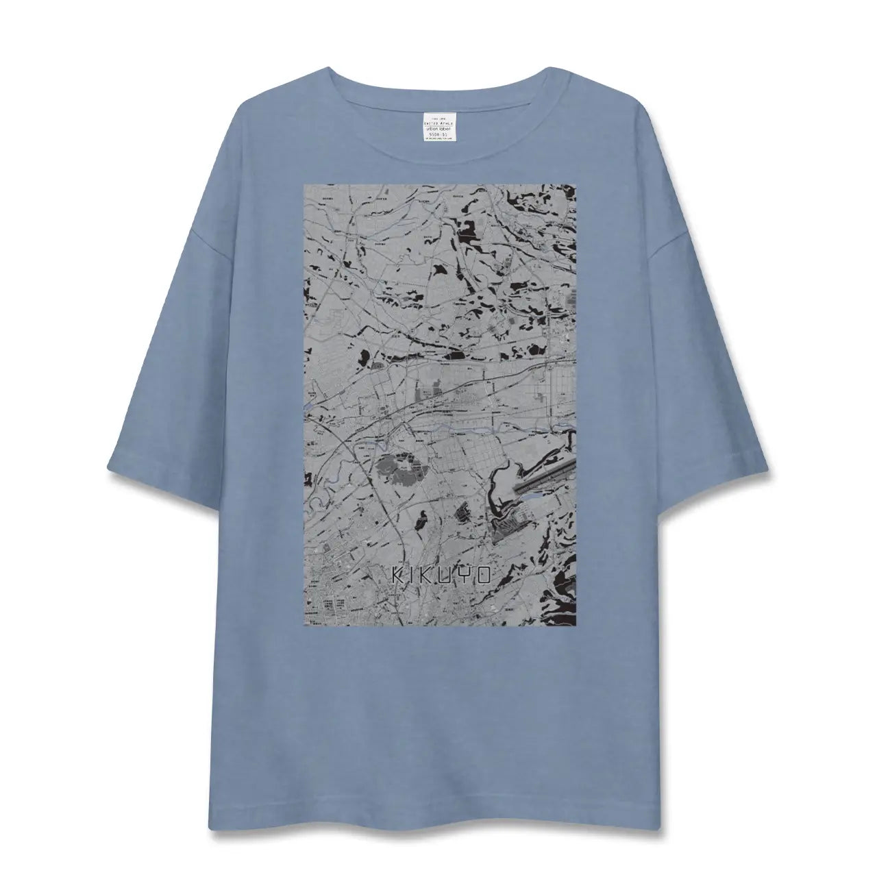 【菊陽(熊本県)】地図柄ビッグシルエットTシャツ
