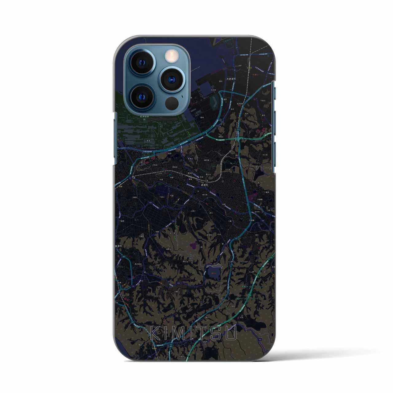 【君津(千葉県)】地図柄iPhoneケース(バックカバータイプ)