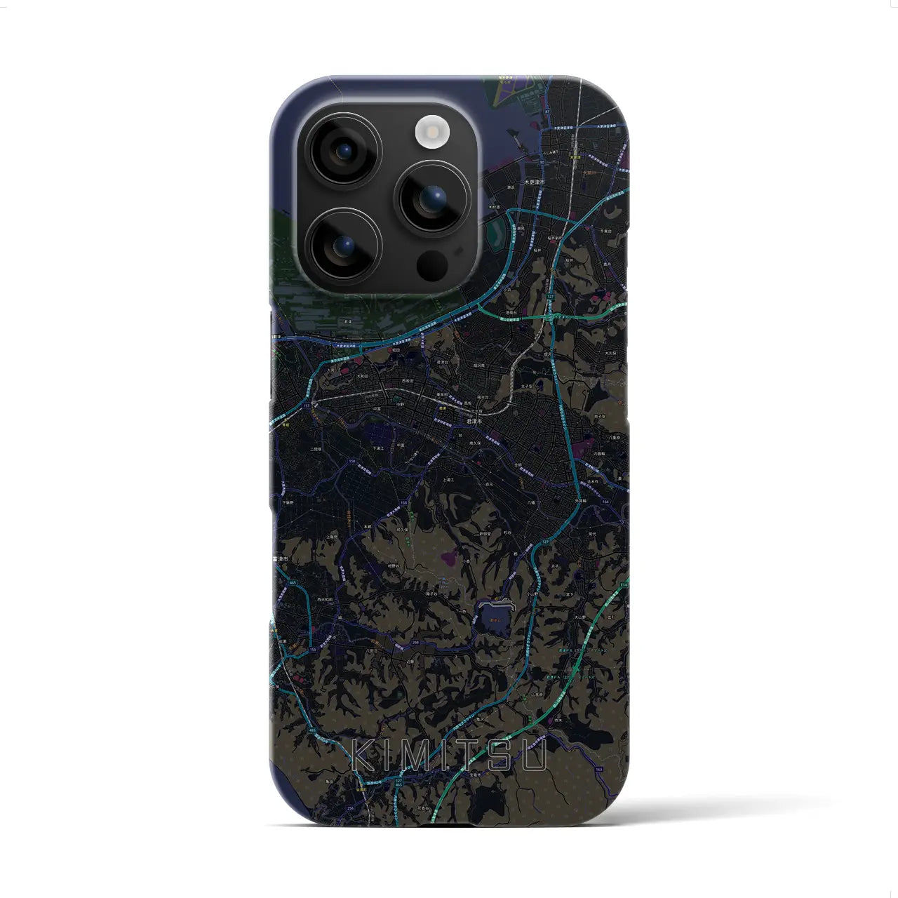 【君津(千葉県)】地図柄iPhoneケース(バックカバータイプ)