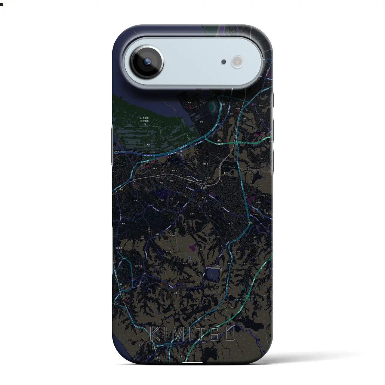 【君津(千葉県)】地図柄iPhoneケース(バックカバータイプ)