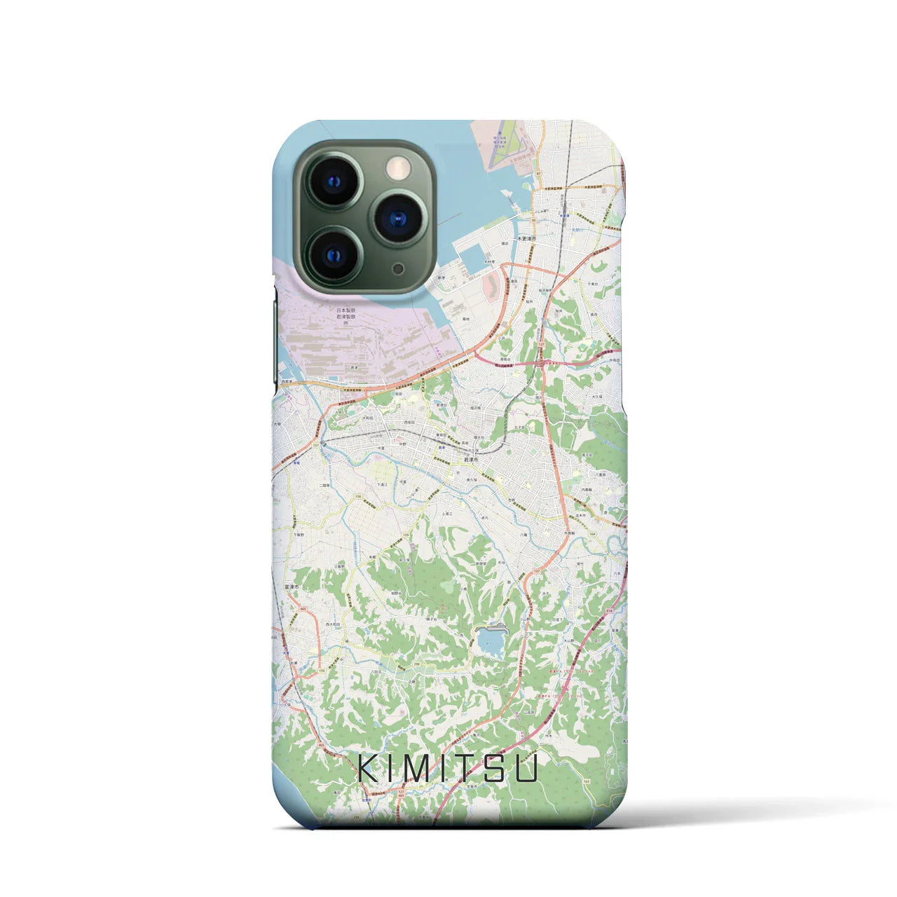 【君津(千葉県)】地図柄iPhoneケース(バックカバータイプ)