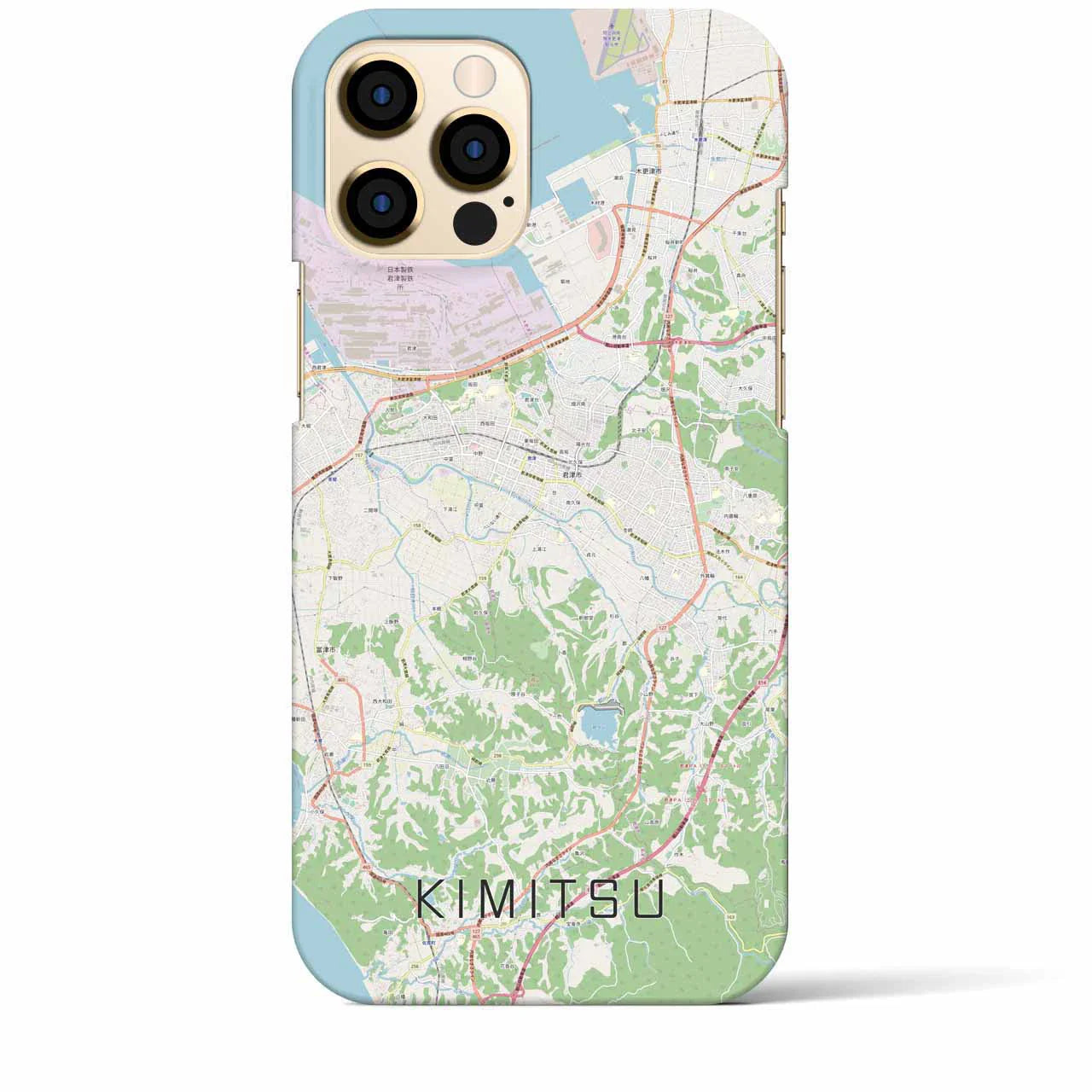 【君津(千葉県)】地図柄iPhoneケース(バックカバータイプ)