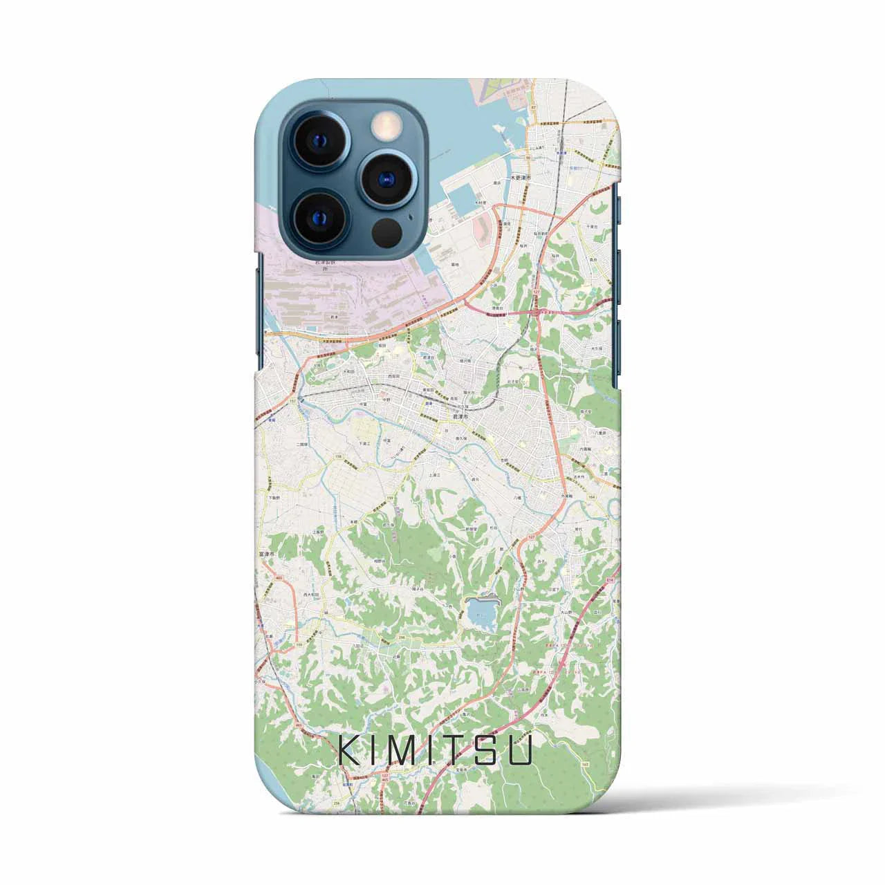 【君津(千葉県)】地図柄iPhoneケース(バックカバータイプ)