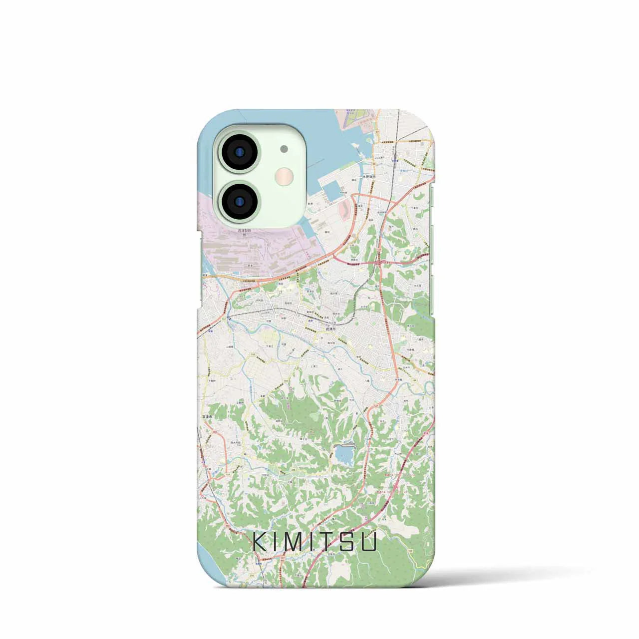 【君津(千葉県)】地図柄iPhoneケース(バックカバータイプ)