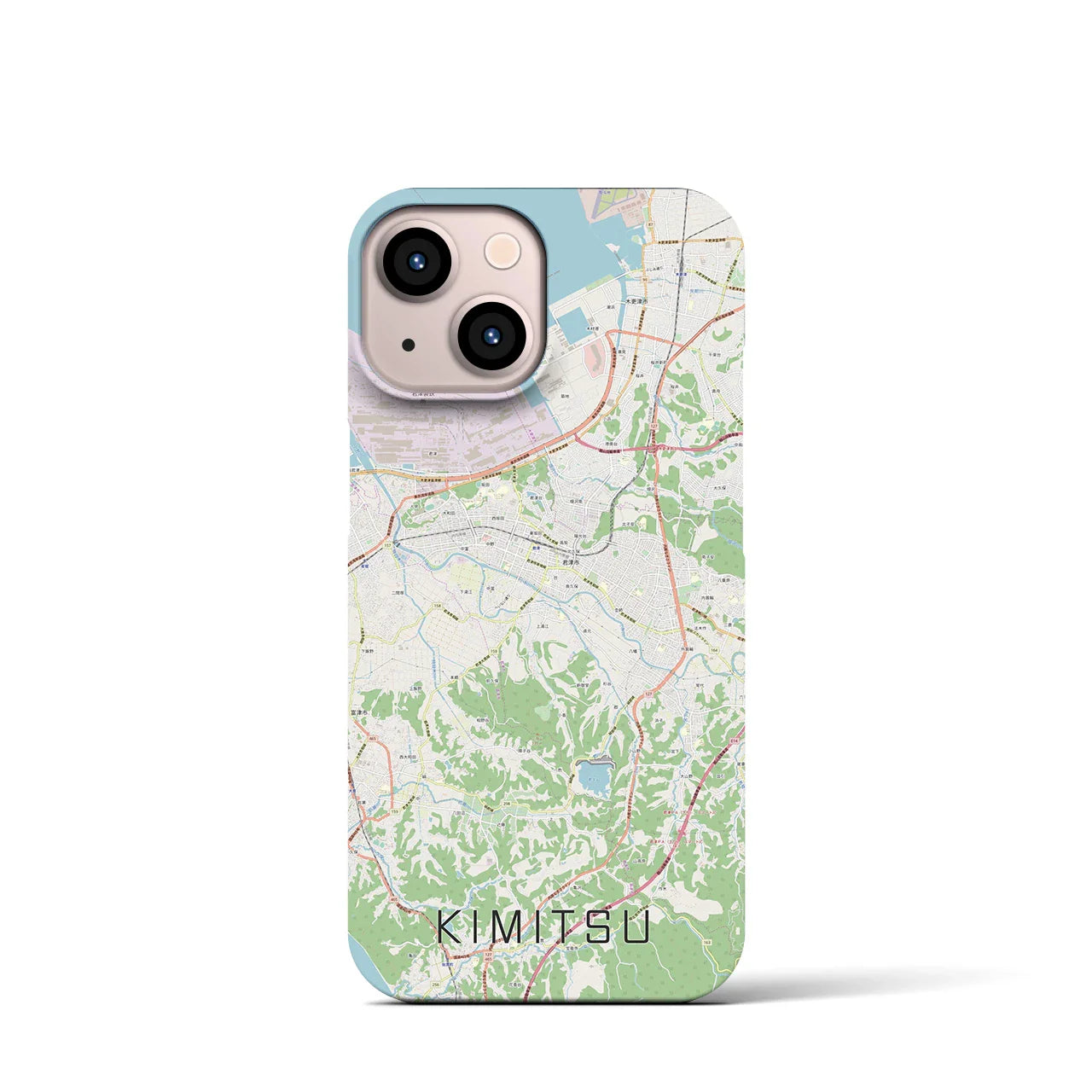【君津(千葉県)】地図柄iPhoneケース(バックカバータイプ)