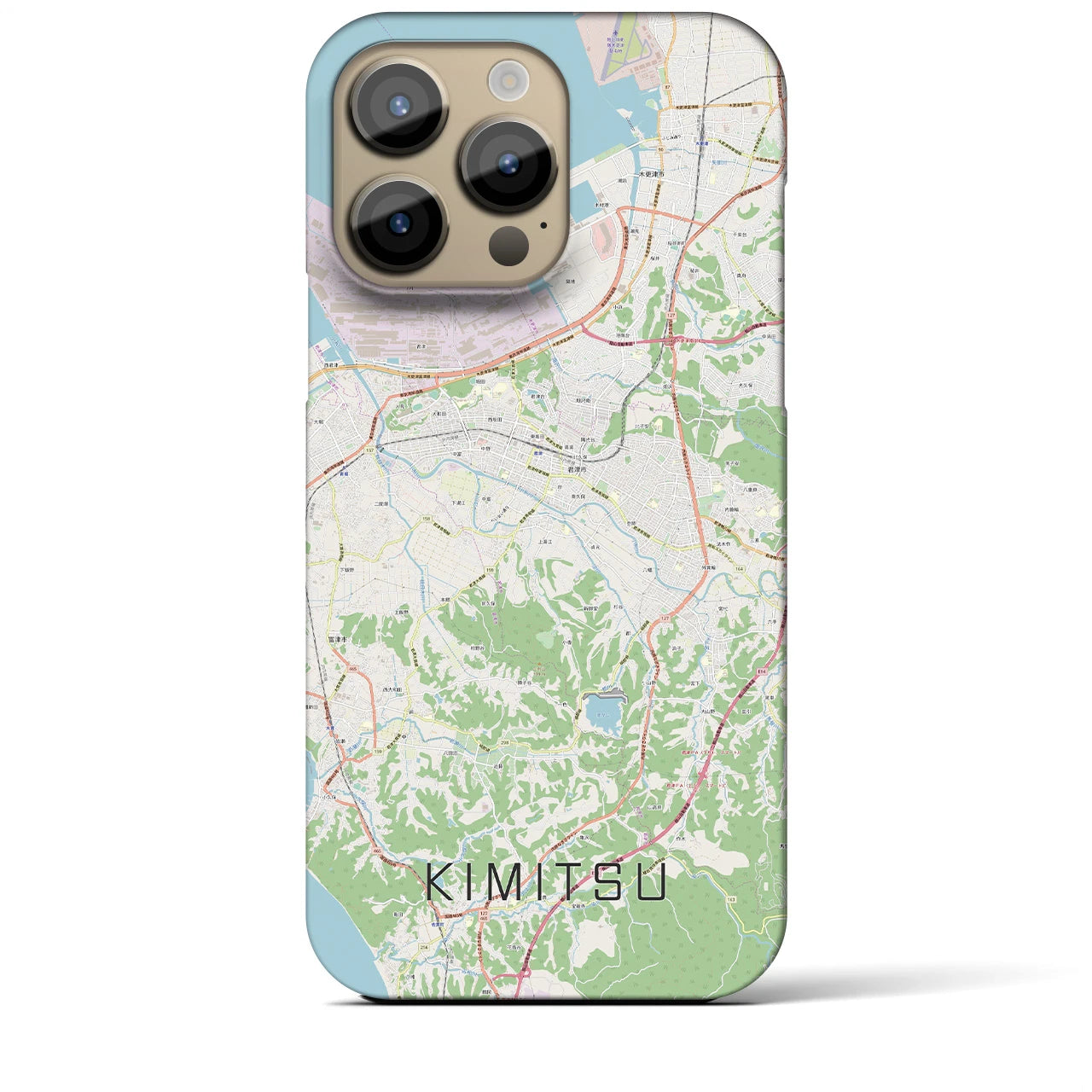 【君津(千葉県)】地図柄iPhoneケース(バックカバータイプ)