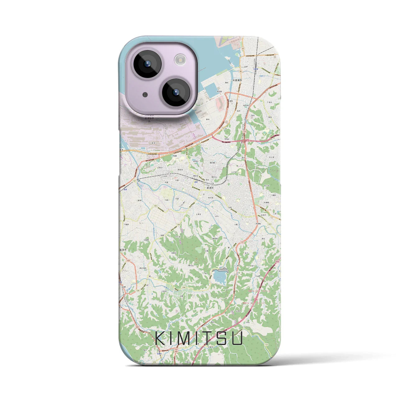 【君津(千葉県)】地図柄iPhoneケース(バックカバータイプ)