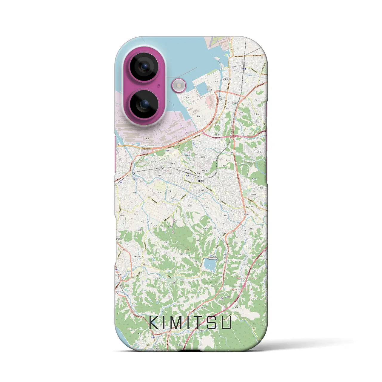 【君津(千葉県)】地図柄iPhoneケース(バックカバータイプ)