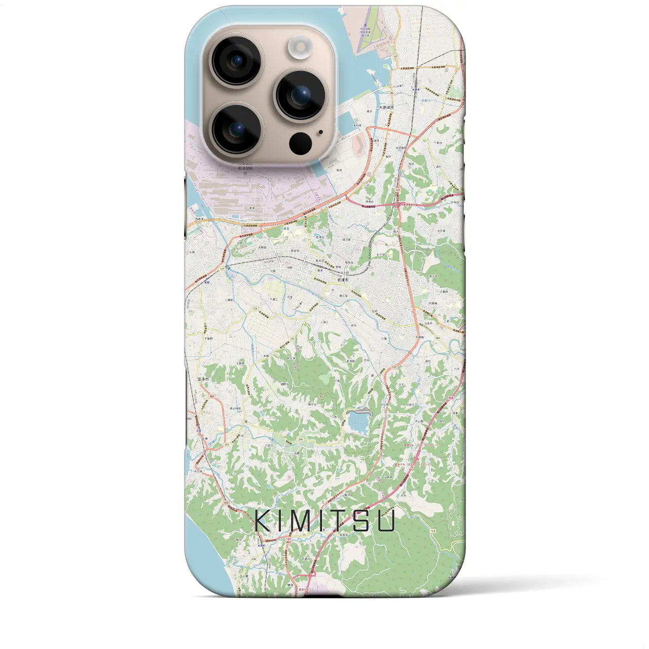 【君津(千葉県)】地図柄iPhoneケース(バックカバータイプ)