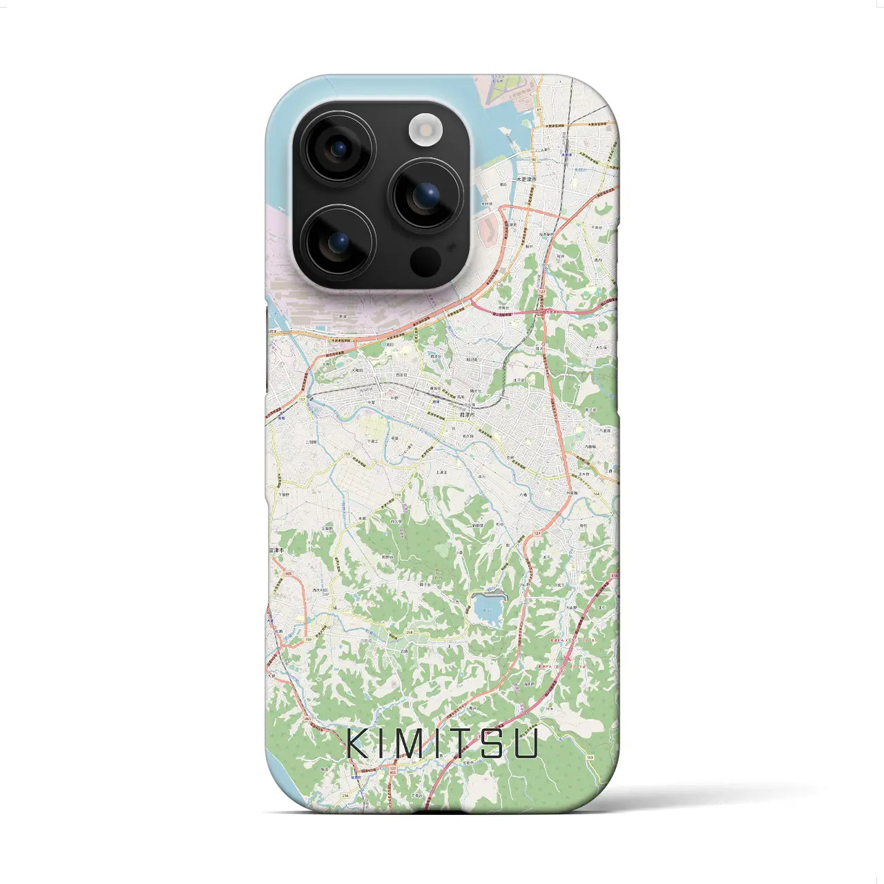 【君津(千葉県)】地図柄iPhoneケース(バックカバータイプ)