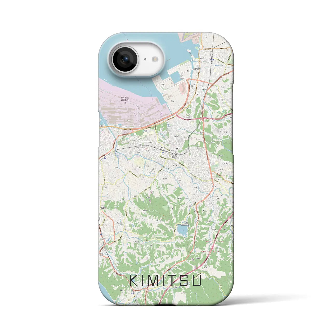 【君津(千葉県)】地図柄iPhoneケース(バックカバータイプ)