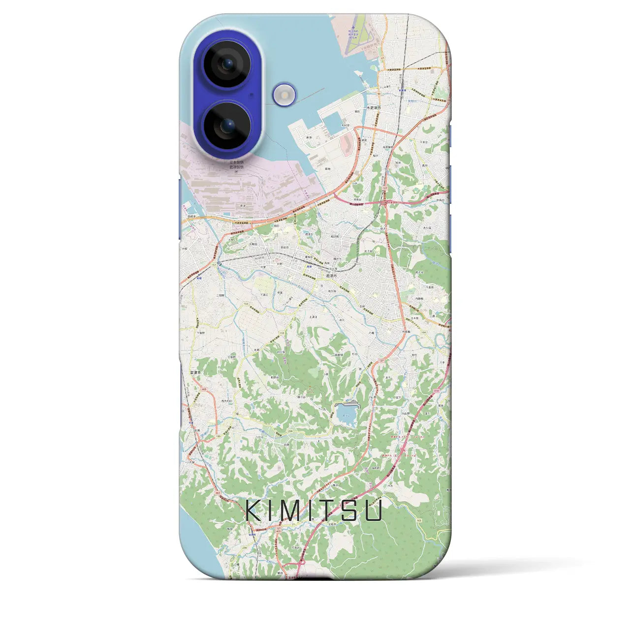 【君津(千葉県)】地図柄iPhoneケース(バックカバータイプ)ナチュラル・iPhone 16 Pro Max 用