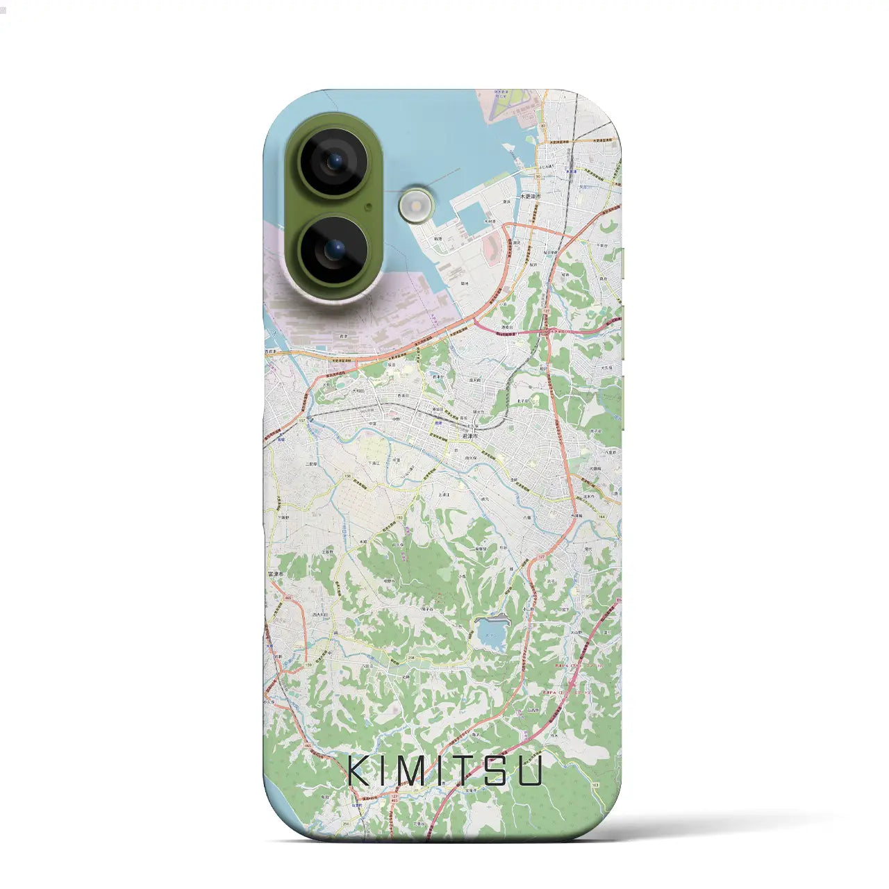 【君津(千葉県)】地図柄iPhoneケース(バックカバータイプ)