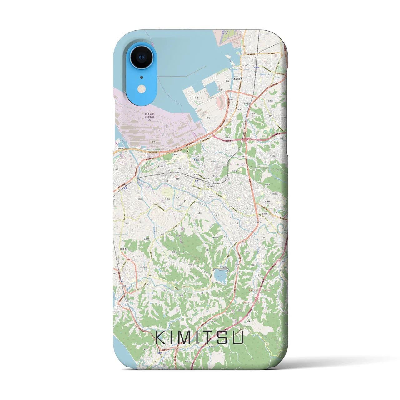 【君津(千葉県)】地図柄iPhoneケース(バックカバータイプ)