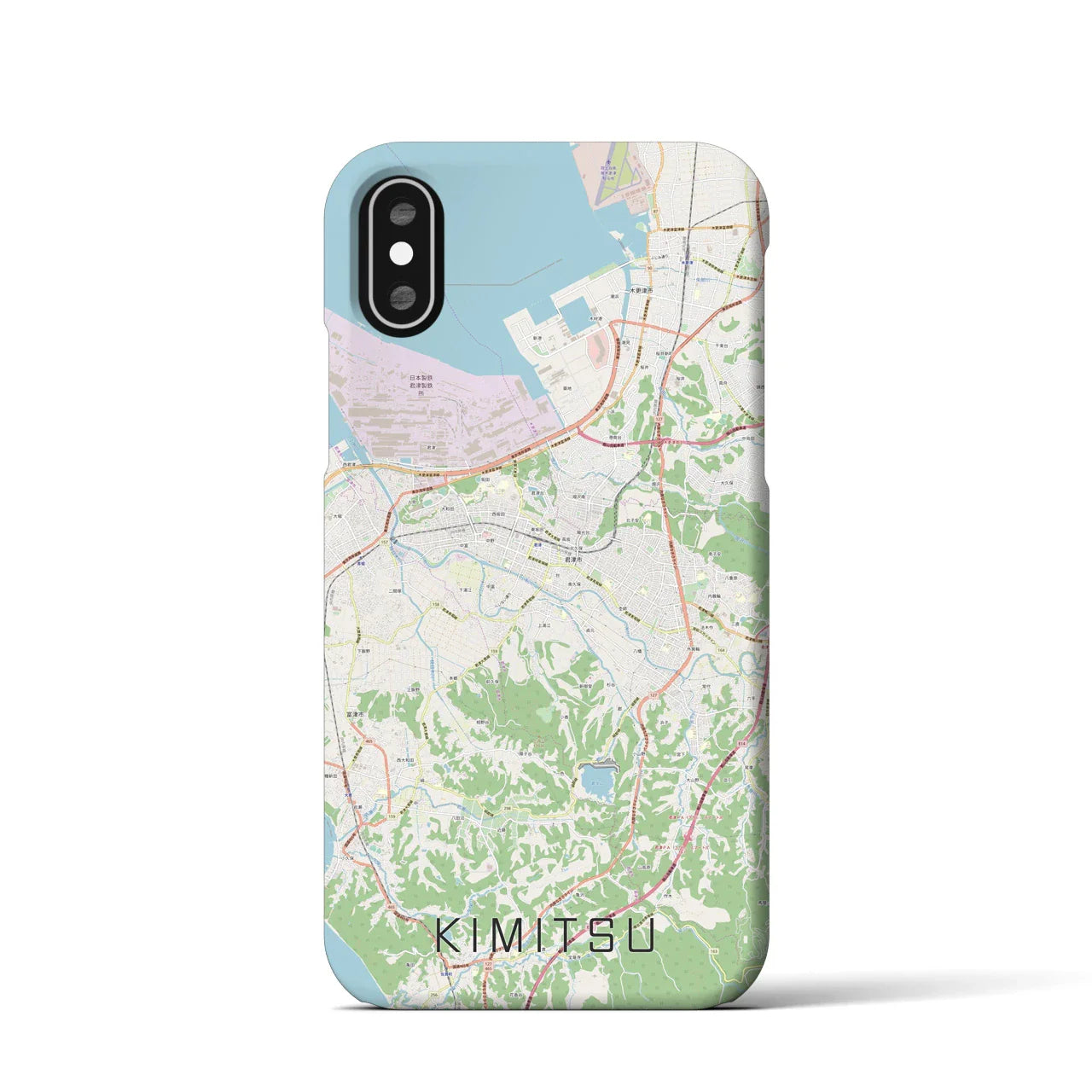 【君津(千葉県)】地図柄iPhoneケース(バックカバータイプ)