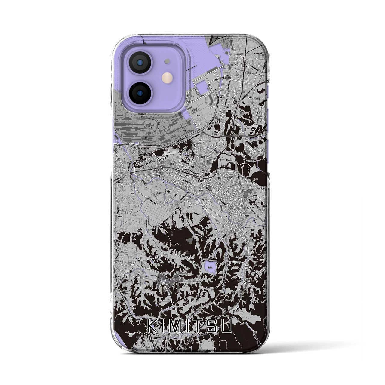 【君津(千葉県)】地図柄iPhoneケース(クリアタイプ)