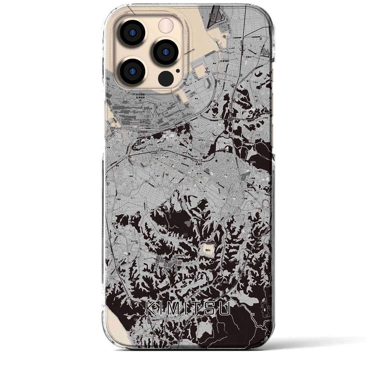 【君津(千葉県)】地図柄iPhoneケース(クリアタイプ)