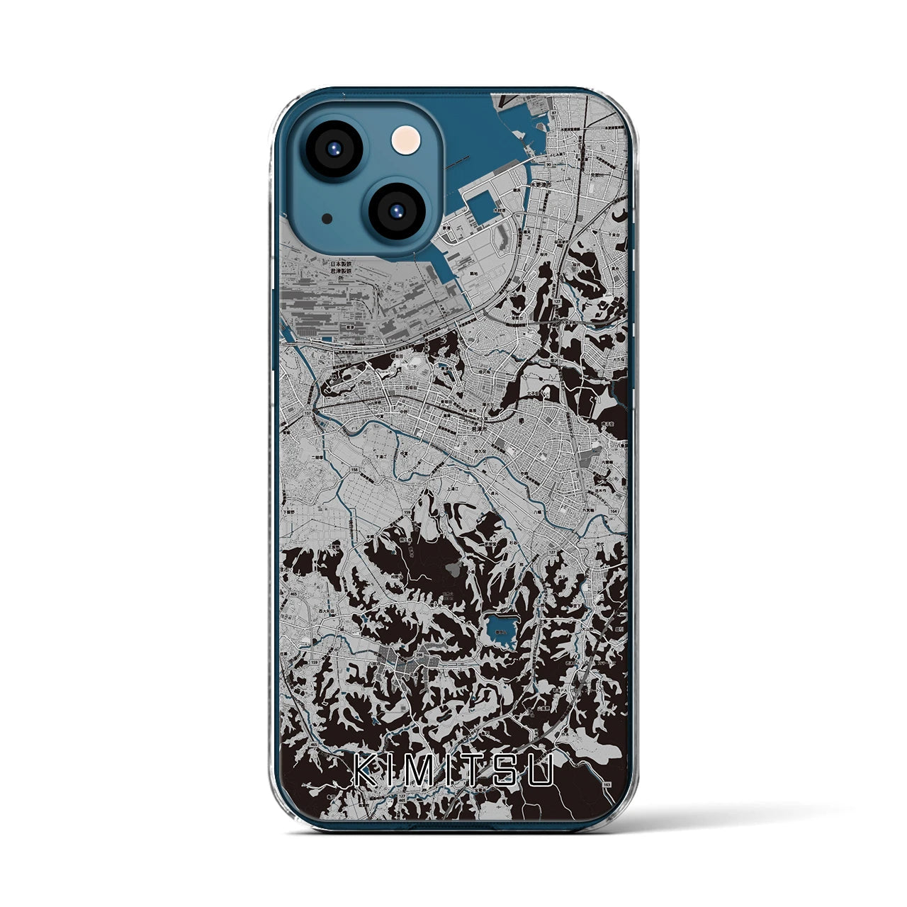 【君津(千葉県)】地図柄iPhoneケース(クリアタイプ)