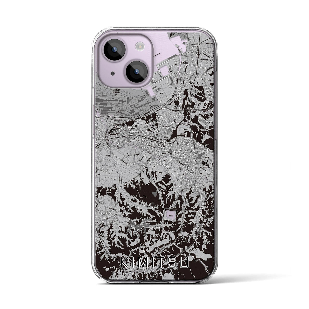 【君津(千葉県)】地図柄iPhoneケース(クリアタイプ)