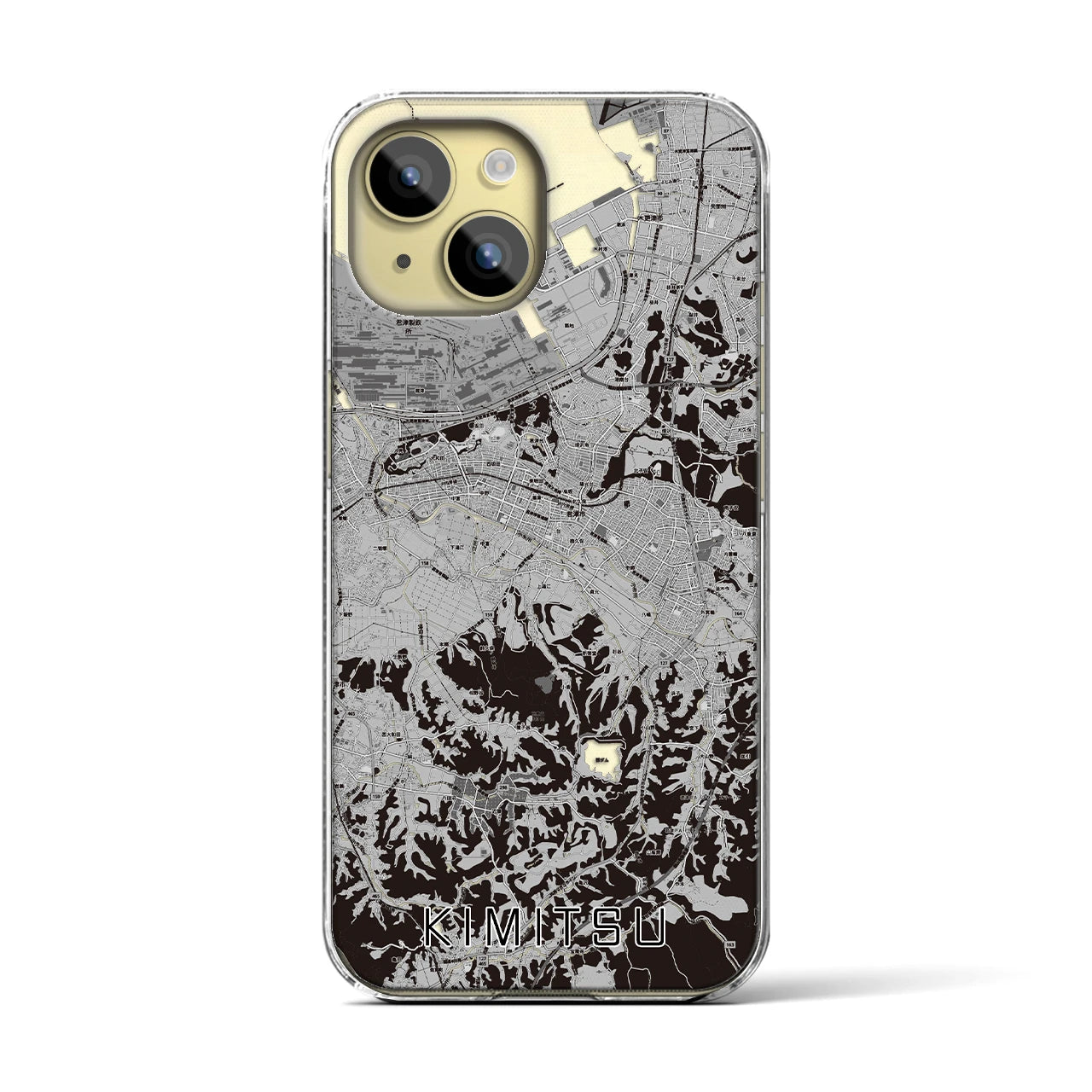 【君津(千葉県)】地図柄iPhoneケース(クリアタイプ)