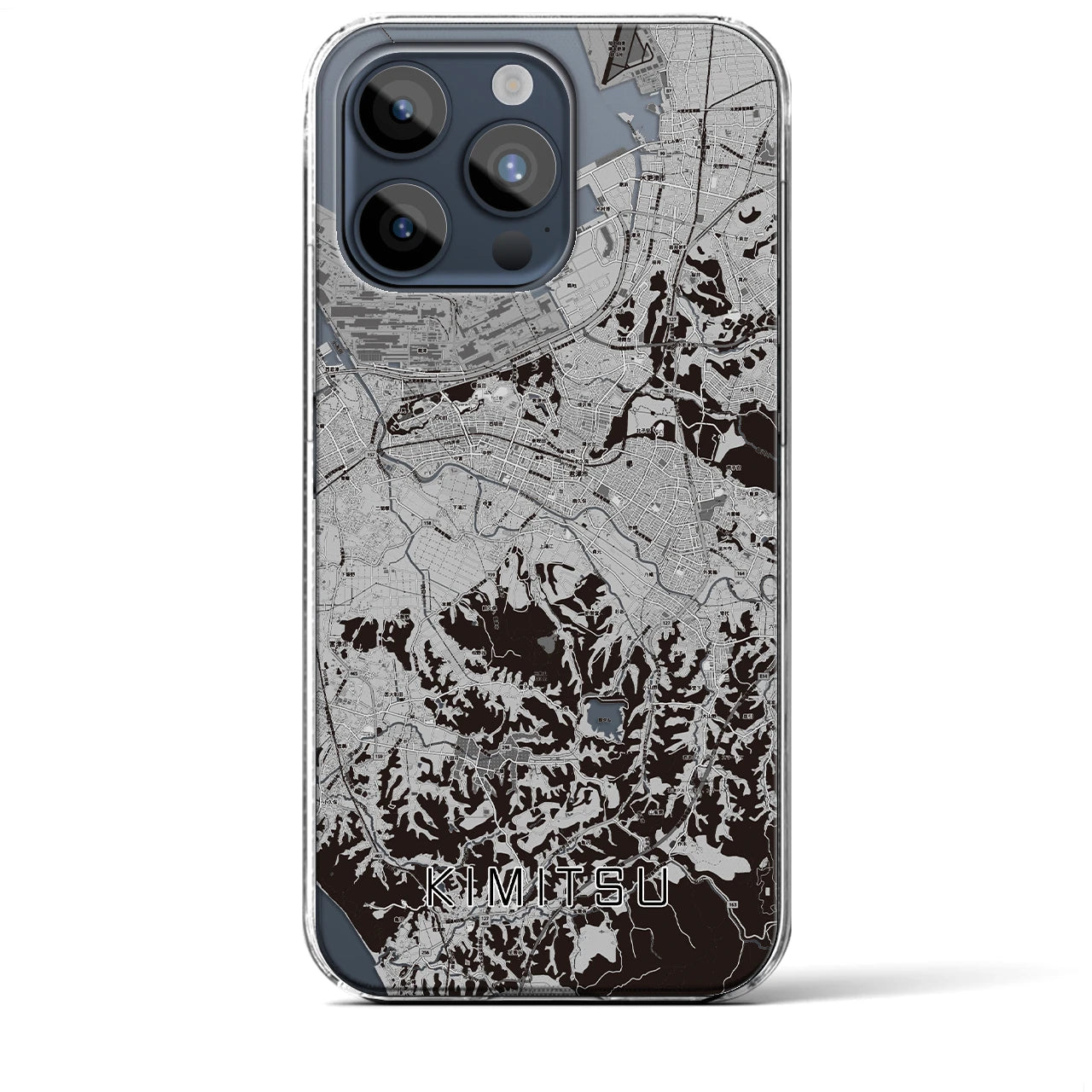 【君津(千葉県)】地図柄iPhoneケース(クリアタイプ)