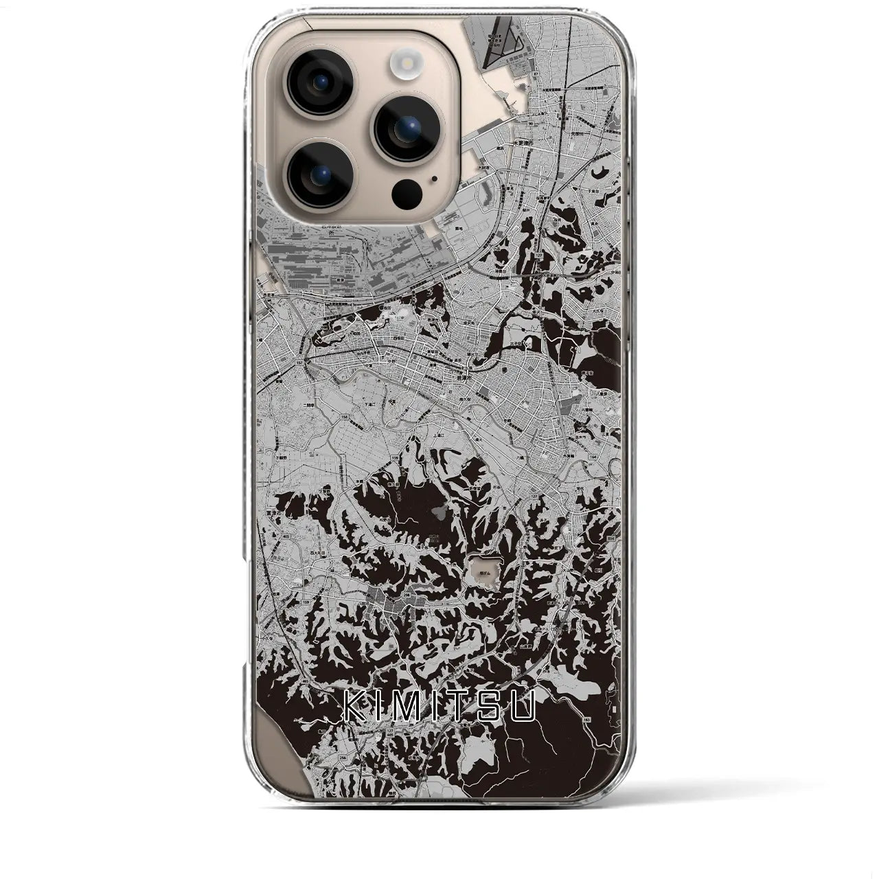 【君津(千葉県)】地図柄iPhoneケース(クリアタイプ)