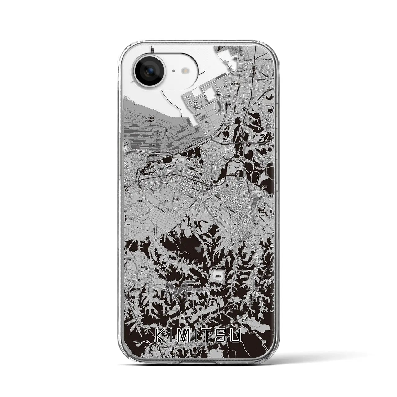 【君津(千葉県)】地図柄iPhoneケース(クリアタイプ)