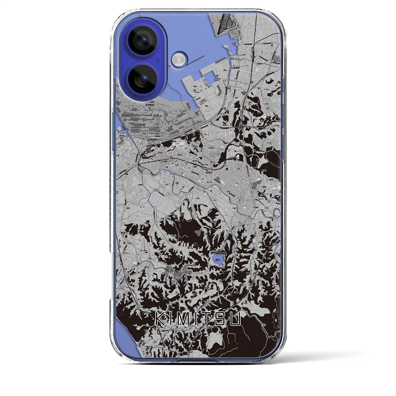 【君津(千葉県)】地図柄iPhoneケース(クリアタイプ)