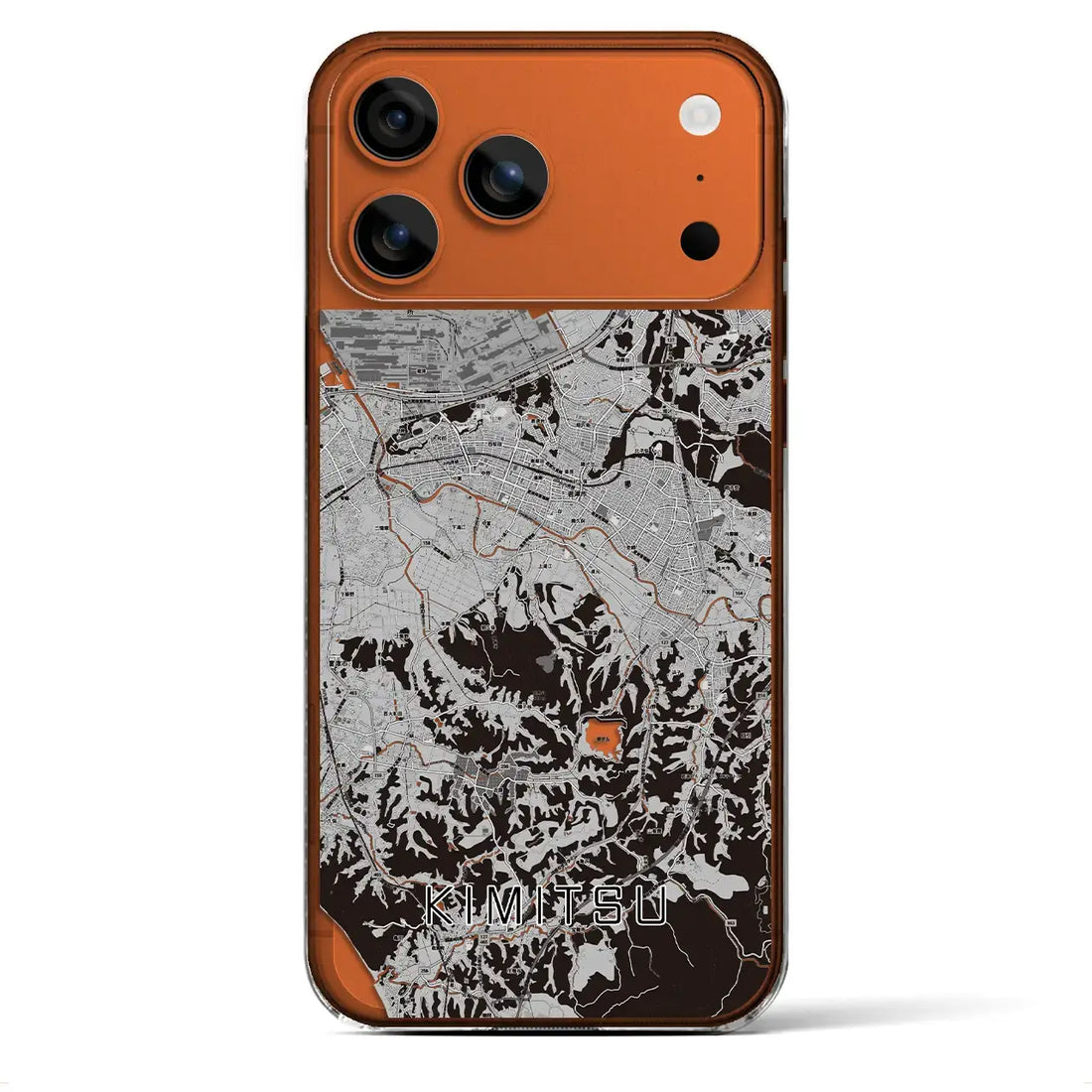 【君津(千葉県)】地図柄iPhoneケース(クリアタイプ)