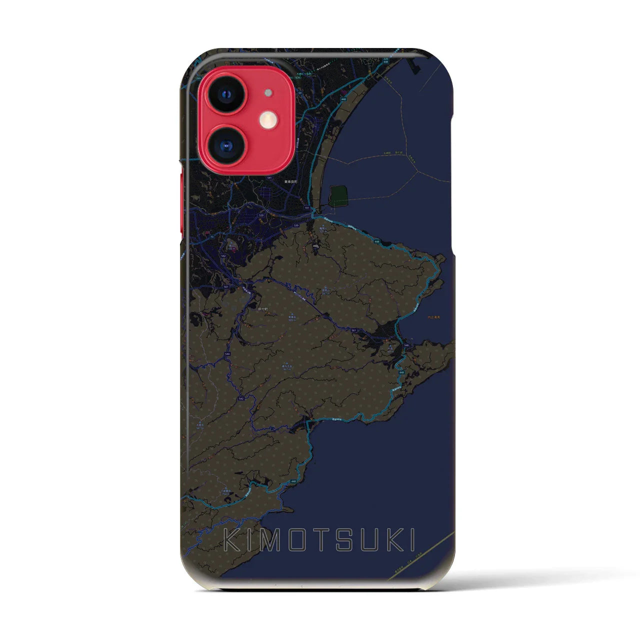 【肝付(鹿児島県)】地図柄iPhoneケース(バックカバータイプ)