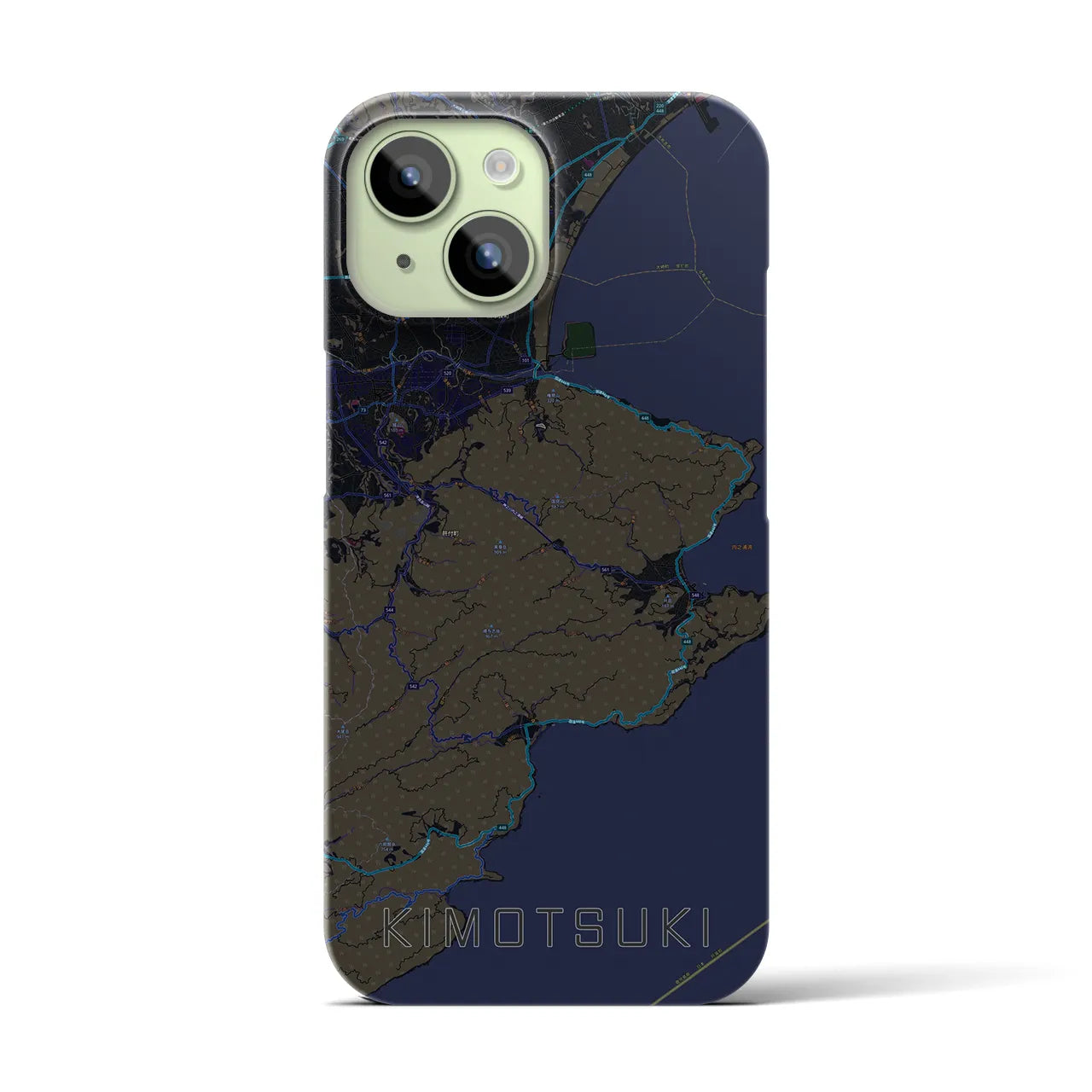【肝付(鹿児島県)】地図柄iPhoneケース(バックカバータイプ)
