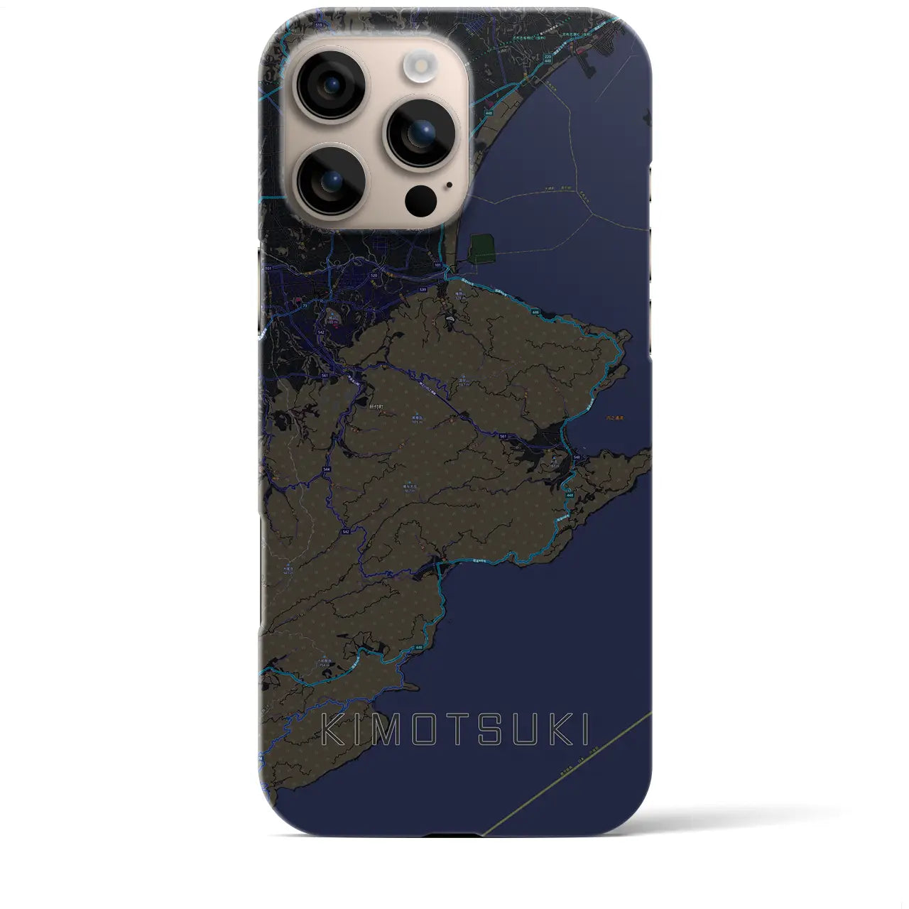【肝付(鹿児島県)】地図柄iPhoneケース(バックカバータイプ)