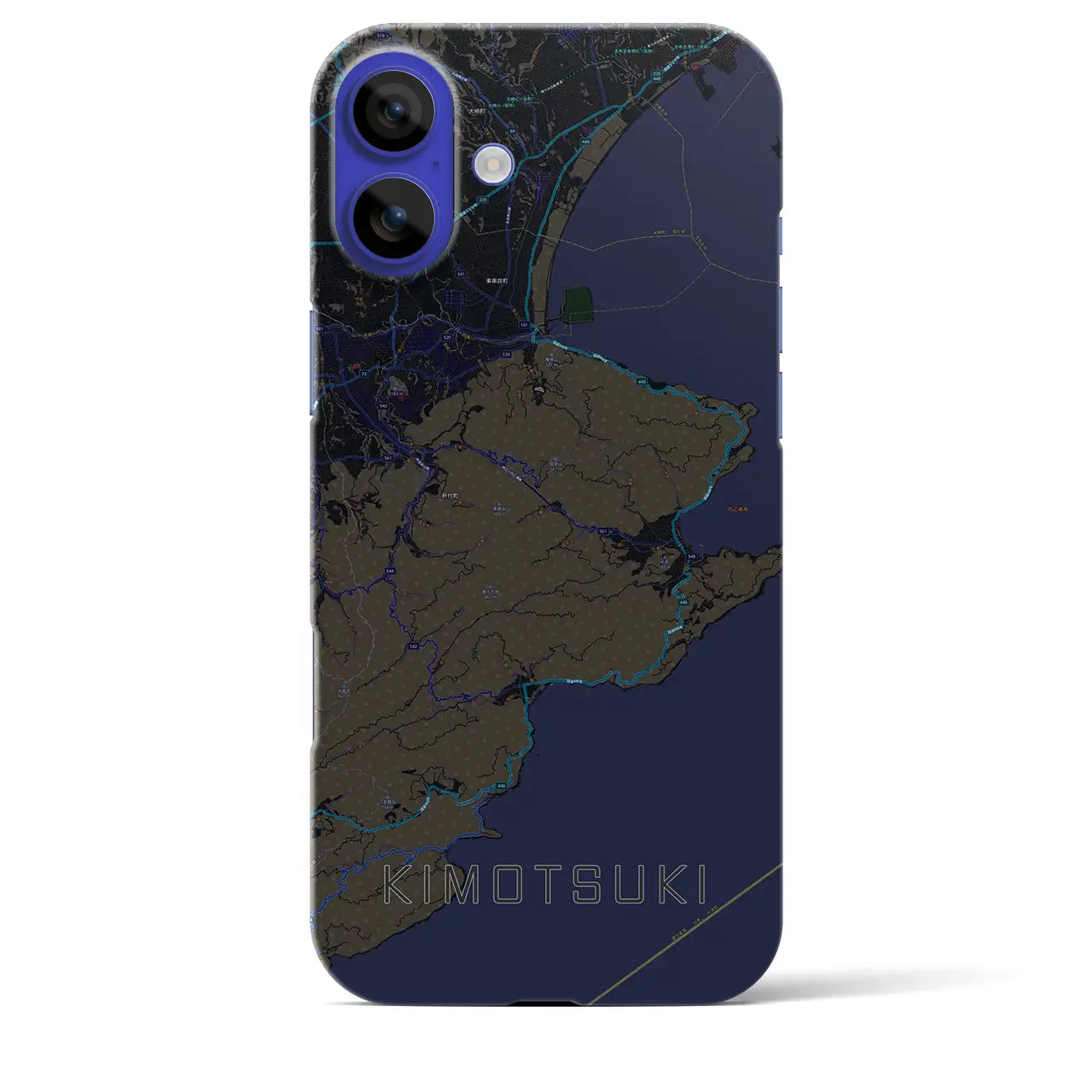 【肝付(鹿児島県)】地図柄iPhoneケース(バックカバータイプ)