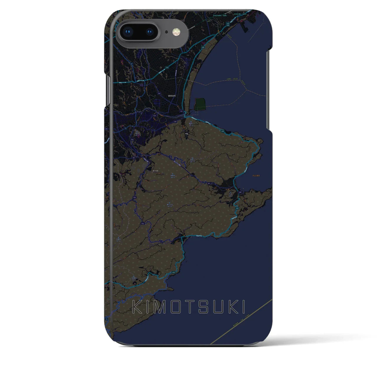 【肝付(鹿児島県)】地図柄iPhoneケース(バックカバータイプ)