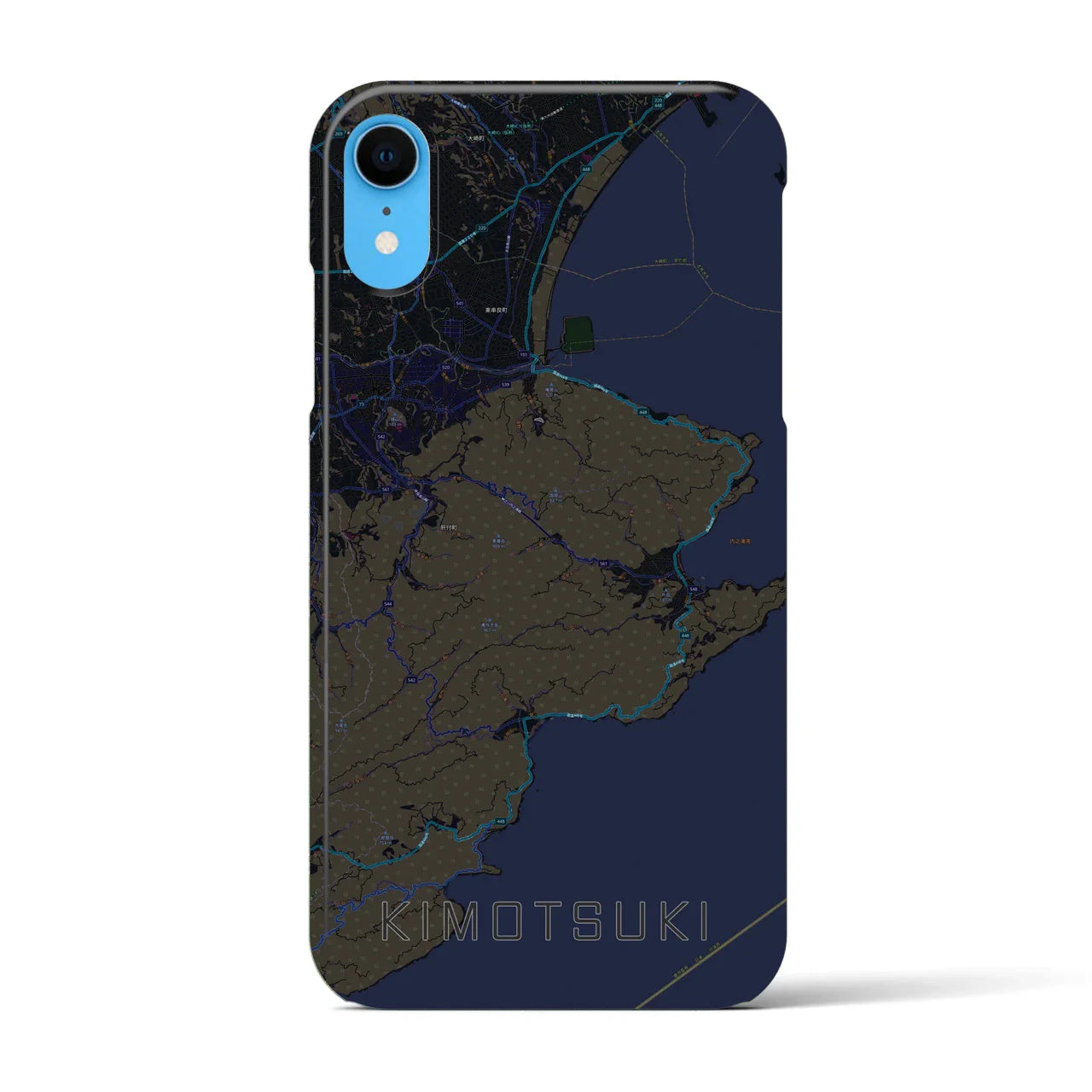 【肝付(鹿児島県)】地図柄iPhoneケース(バックカバータイプ)