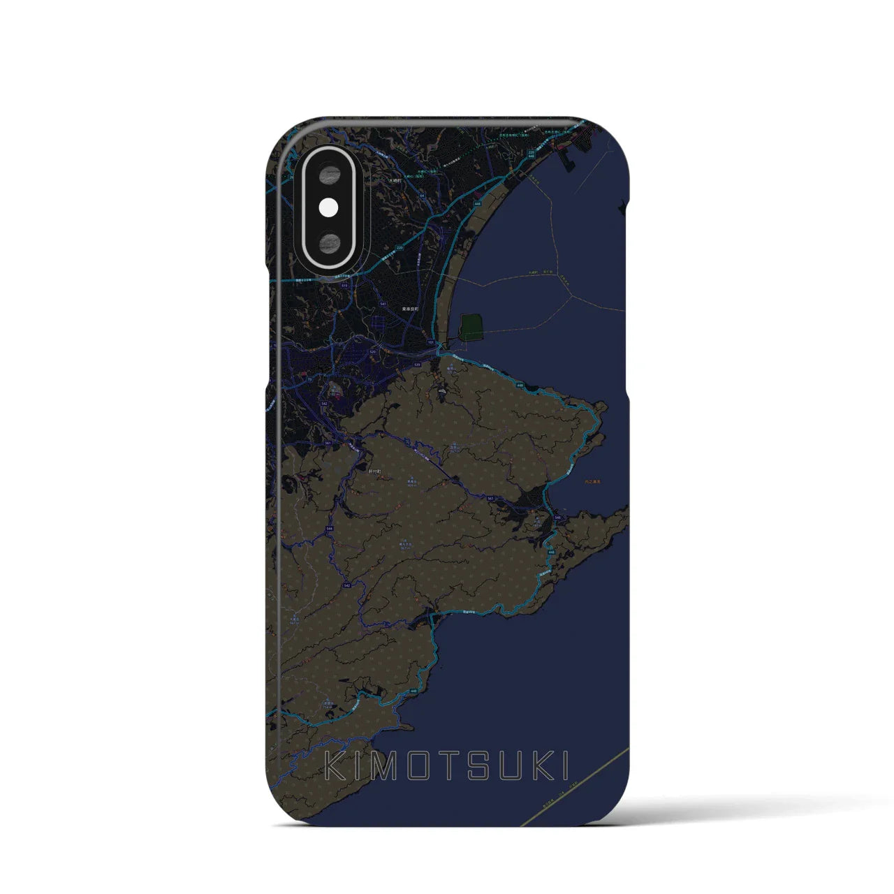 【肝付(鹿児島県)】地図柄iPhoneケース(バックカバータイプ)