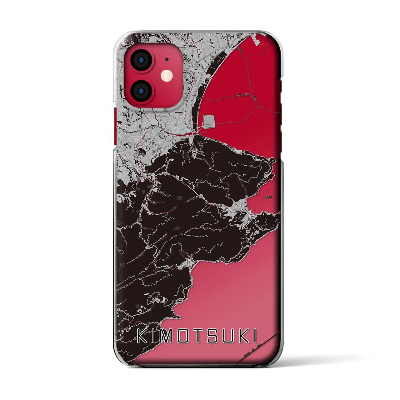 【肝付(鹿児島県)】地図柄iPhoneケース(クリアタイプ)