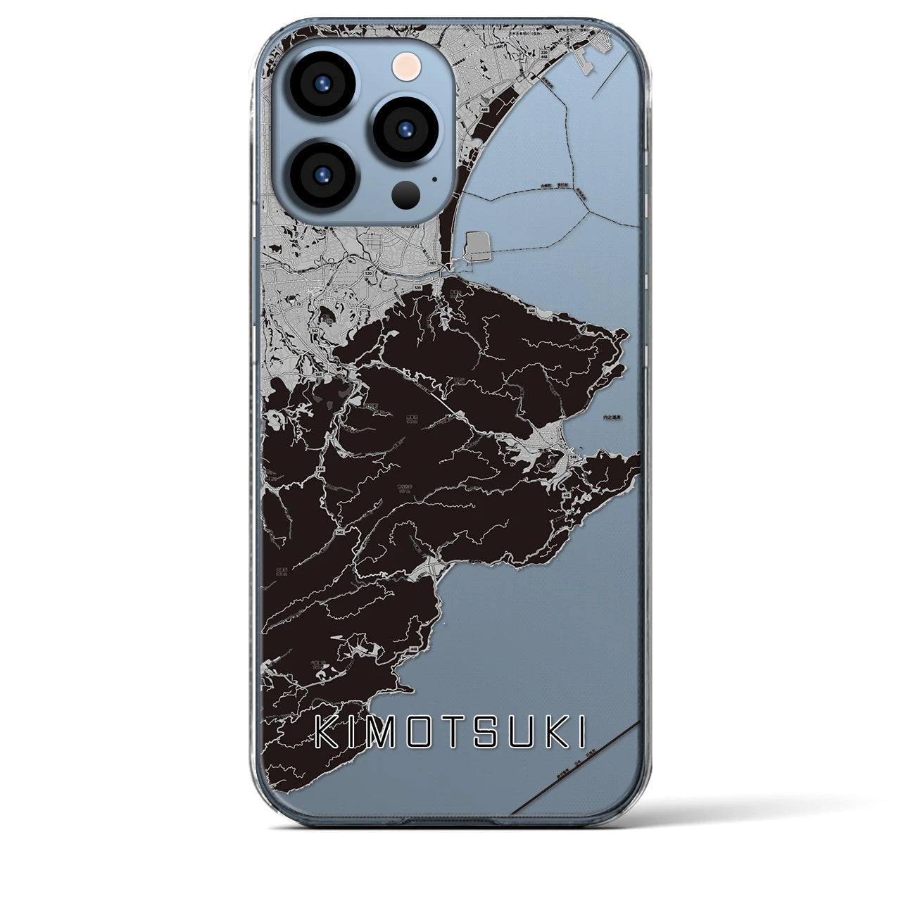 【肝付(鹿児島県)】地図柄iPhoneケース(クリアタイプ)