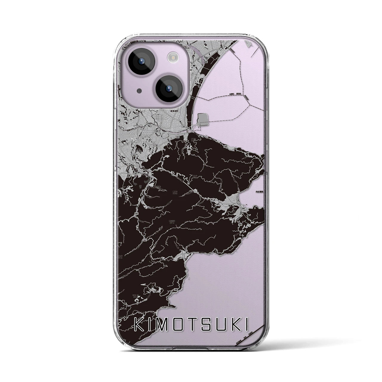 【肝付(鹿児島県)】地図柄iPhoneケース(クリアタイプ)